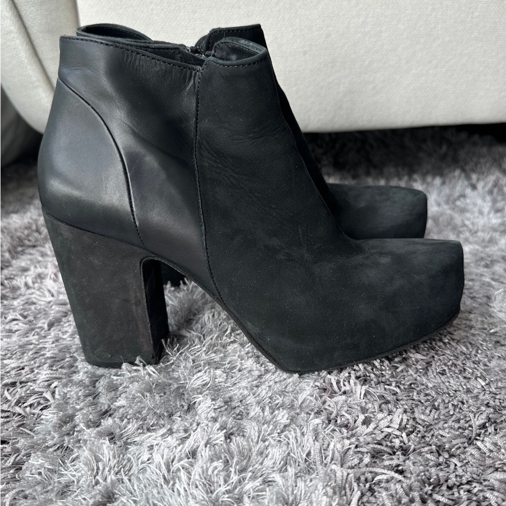 COS Black Ankle Boots with Block Heel